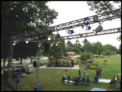 Two Planks Theater - Monroe - outdoor stage lighting and sound